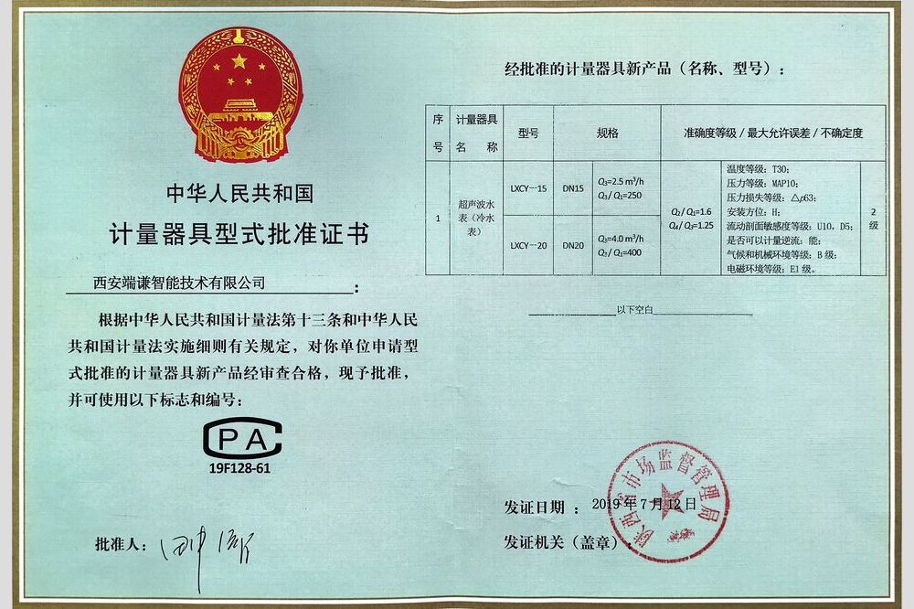 Type Evaluation Certificate